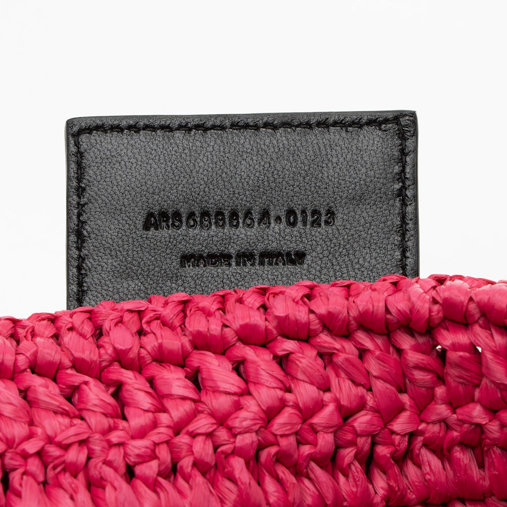 Saint Laurent Raffia Crochet Rive Gauche Tote