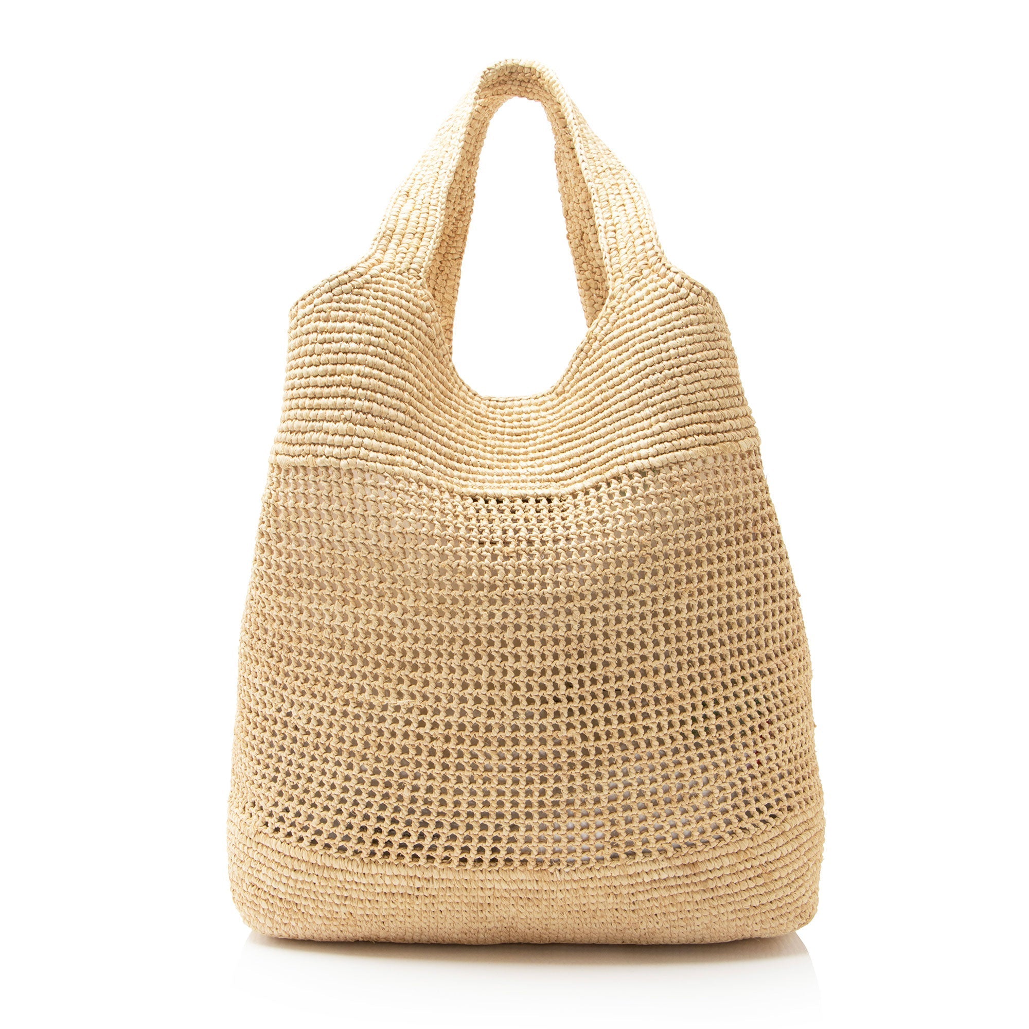 Saint Laurent Raffia Monogram Icare Maxi Shopping Tote