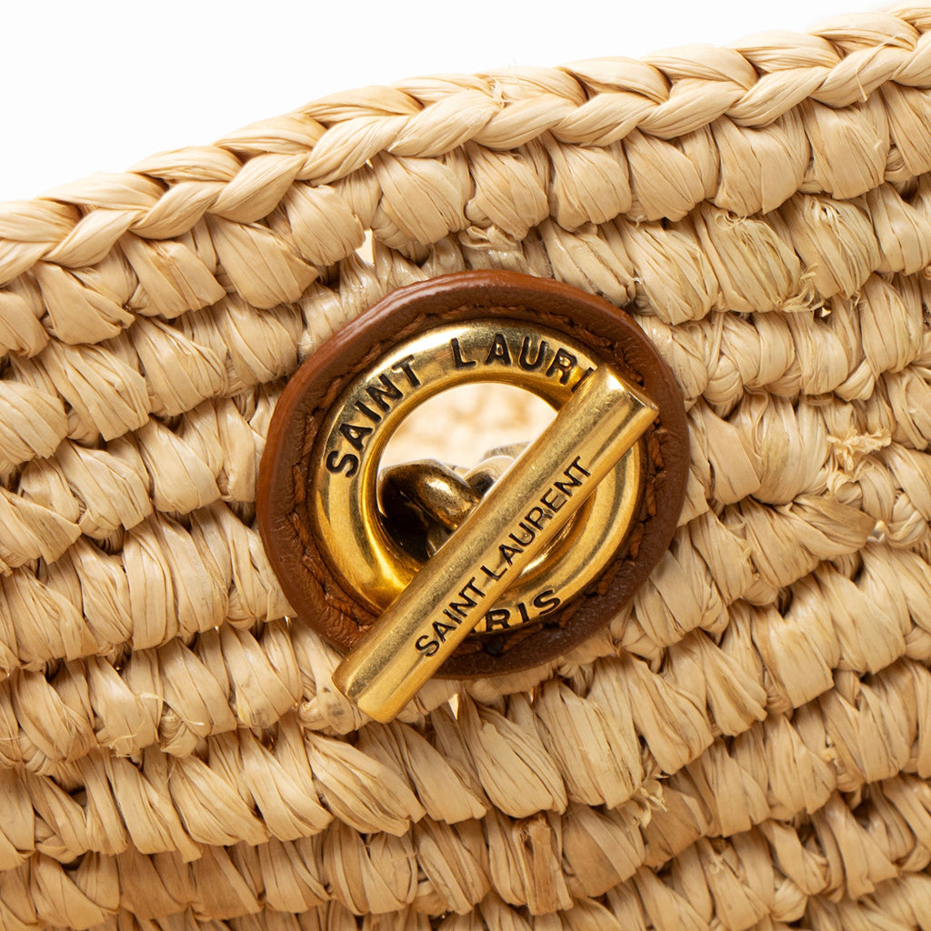 Saint Laurent Raffia Monogram Icare Maxi Shopping Tote