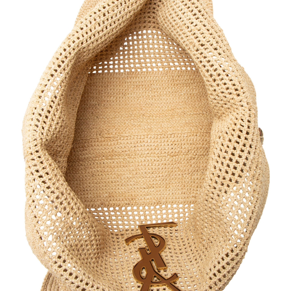 Saint Laurent Raffia Monogram Icare Maxi Shopping Tote