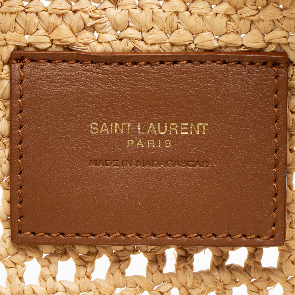 Saint Laurent Raffia Monogram Icare Maxi Shopping Tote