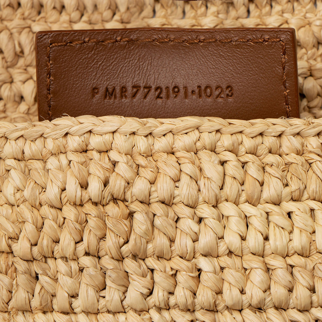 Saint Laurent Raffia Monogram Icare Pouch