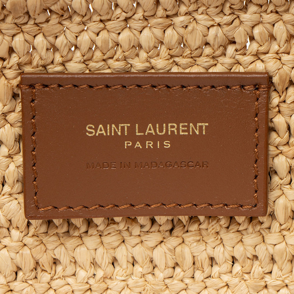 Saint Laurent Raffia Monogram Icare Pouch