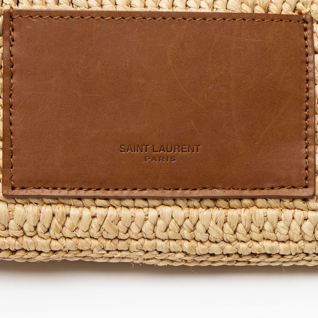 Saint Laurent Raffia Monogram Icare Pouch