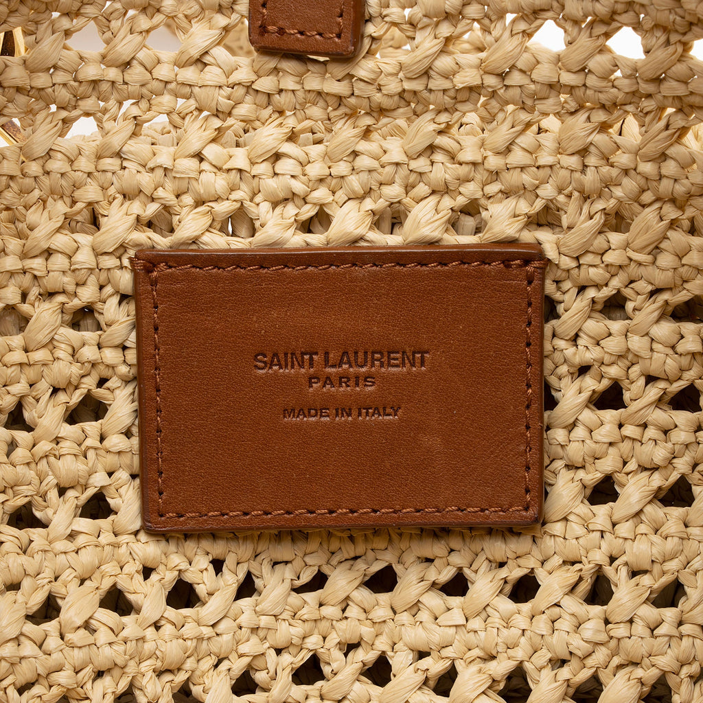 Saint Laurent Raffia Monogram Le 5 A 7 Hobo (SHF-Mw9yM3)