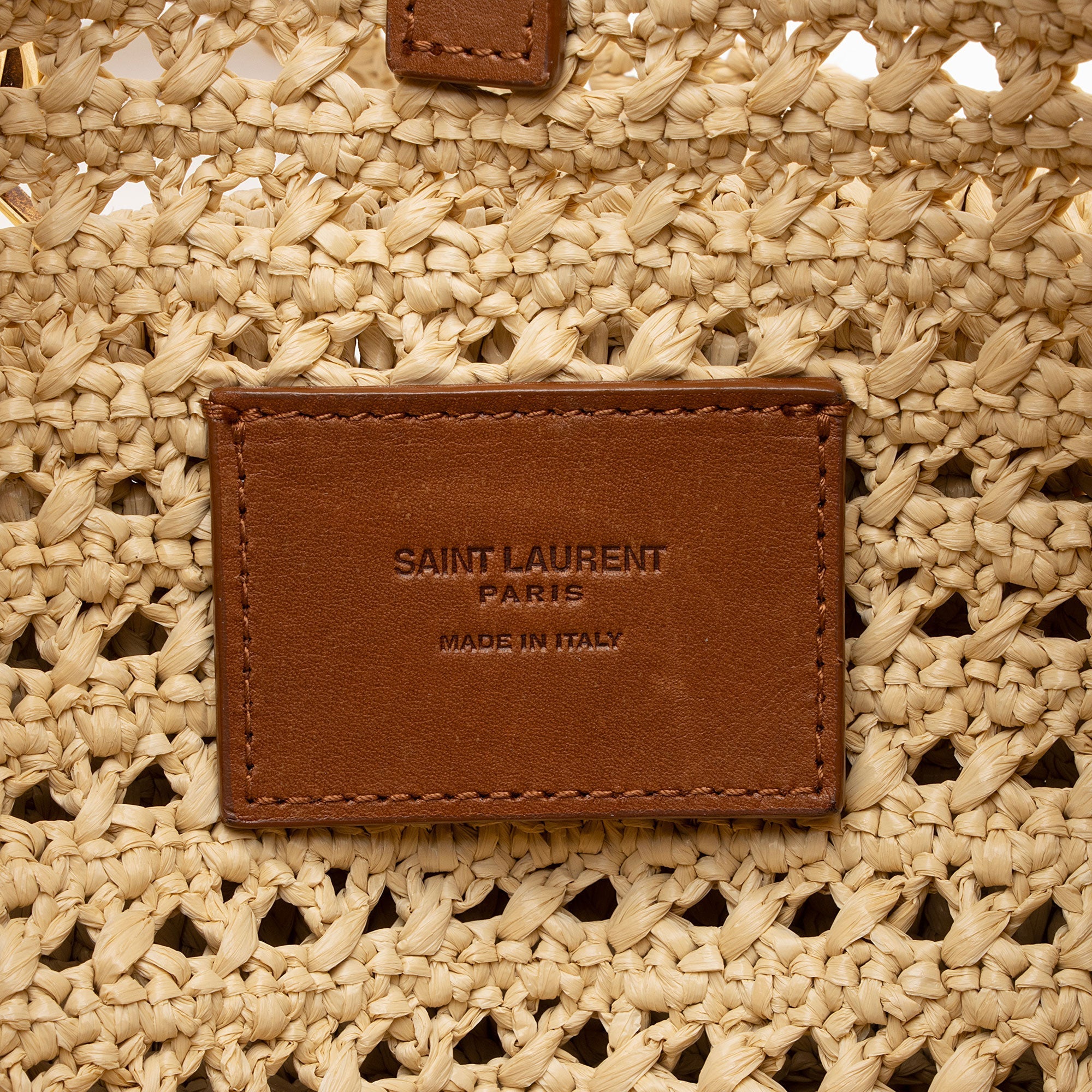 Saint Laurent Raffia Monogram Le 5 A 7 Hobo (SHF-Mw9yM3)