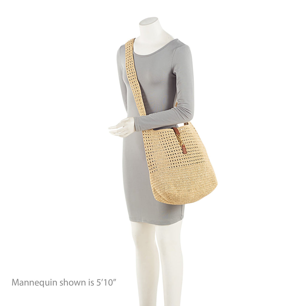 Saint Laurent Raffia Monogram Le 5 A 7 Hobo (SHF-Mw9yM3)