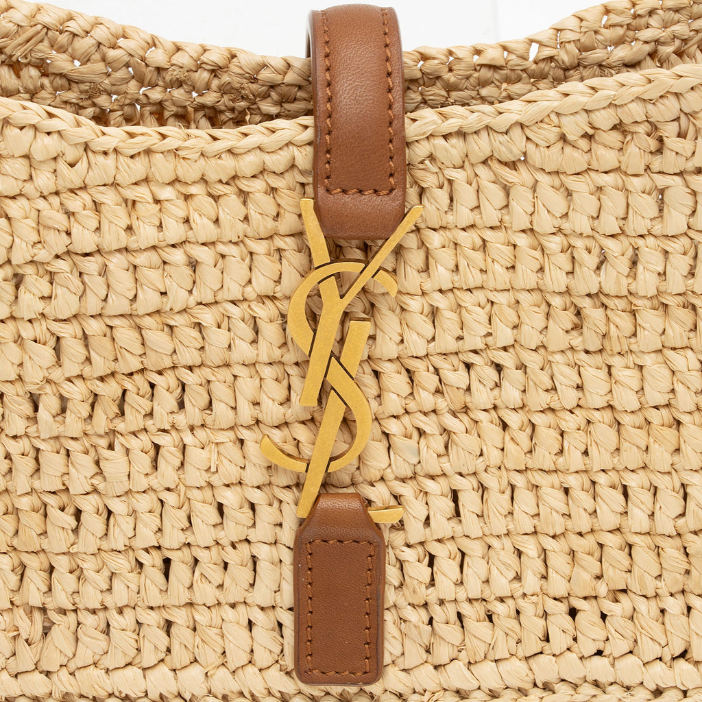 Saint Laurent Raffia Monogram Le 5 A 7 Mini Hobo (SHF-jfWkf8)