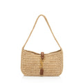 Saint Laurent Raffia Monogram Le 5 A 7 Mini Hobo (SHF-jfWkf8)