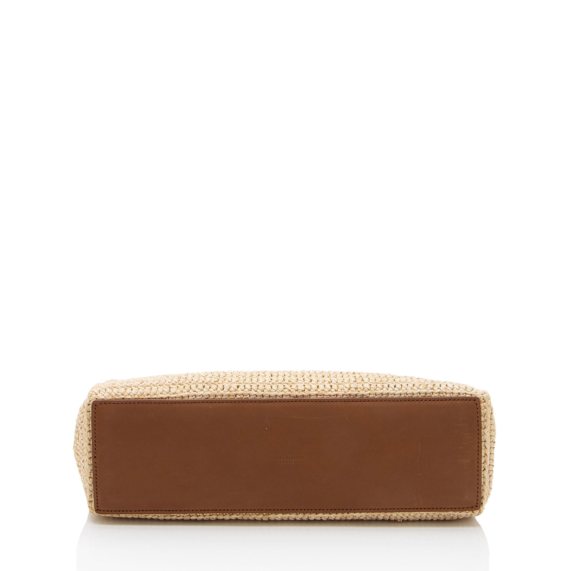 Saint Laurent Raffia Panier Rectangle Tote (SHF-QgBIXZ)