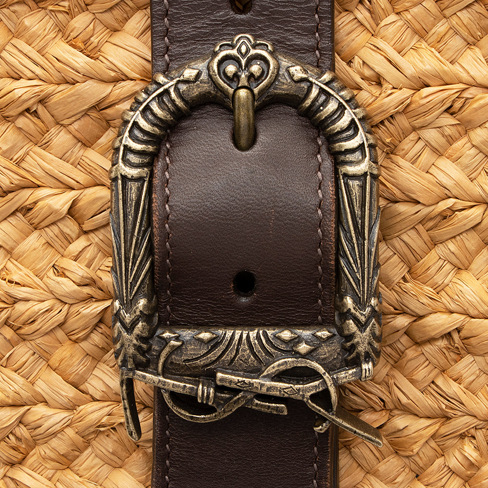 Saint Laurent Raffia Panier Tote (SHF-19939)