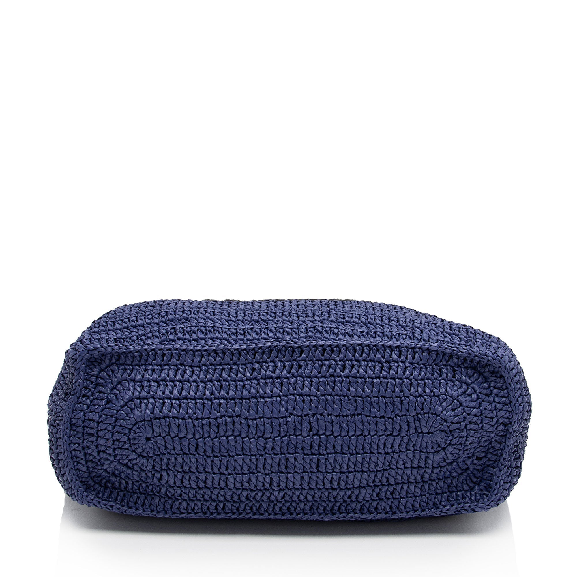 Saint Laurent Raffia Crochet Rive Gauche Tote (SHF-wRDZQh)