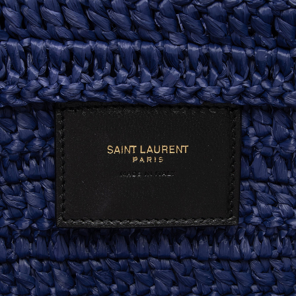 Saint Laurent Raffia Crochet Rive Gauche Tote (SHF-wRDZQh)