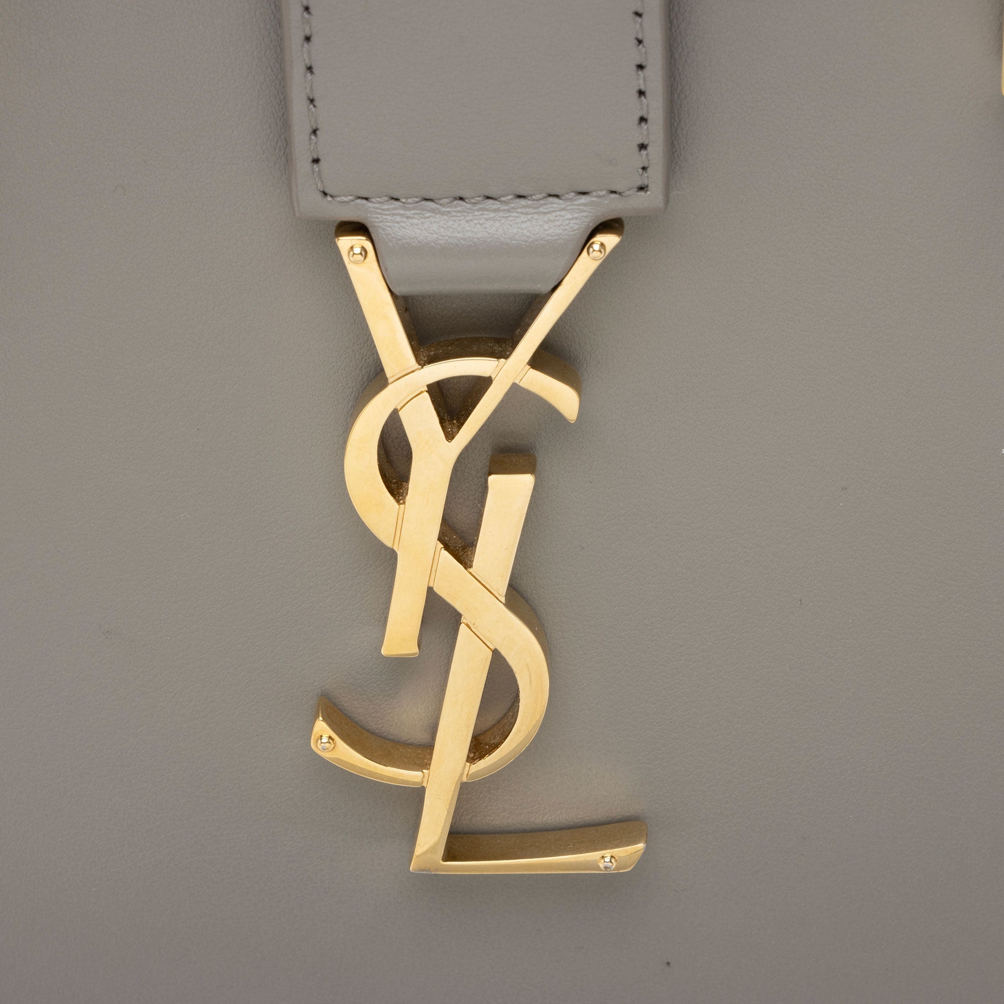 Saint Laurent Smooth Calfskin Baby Monogram Cabas Tote