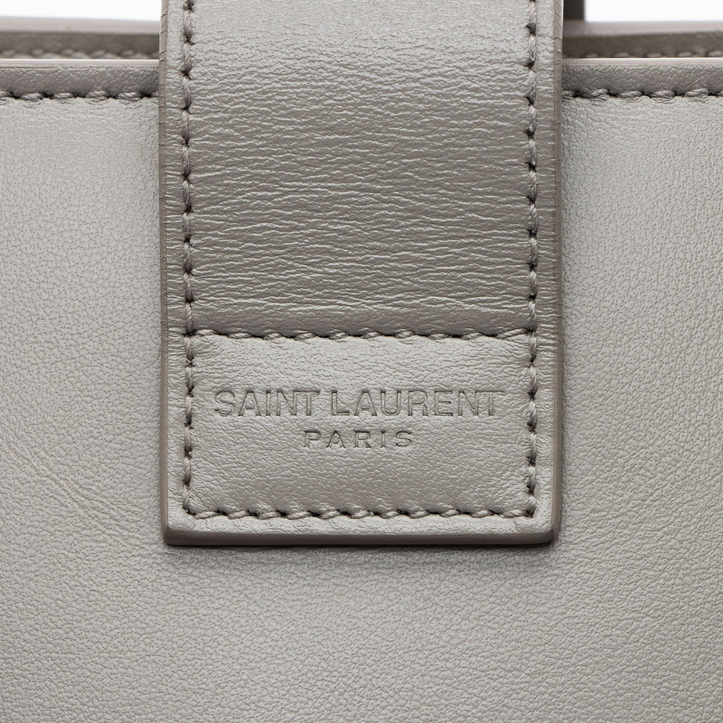 Saint Laurent Smooth Calfskin Baby Monogram Cabas Tote