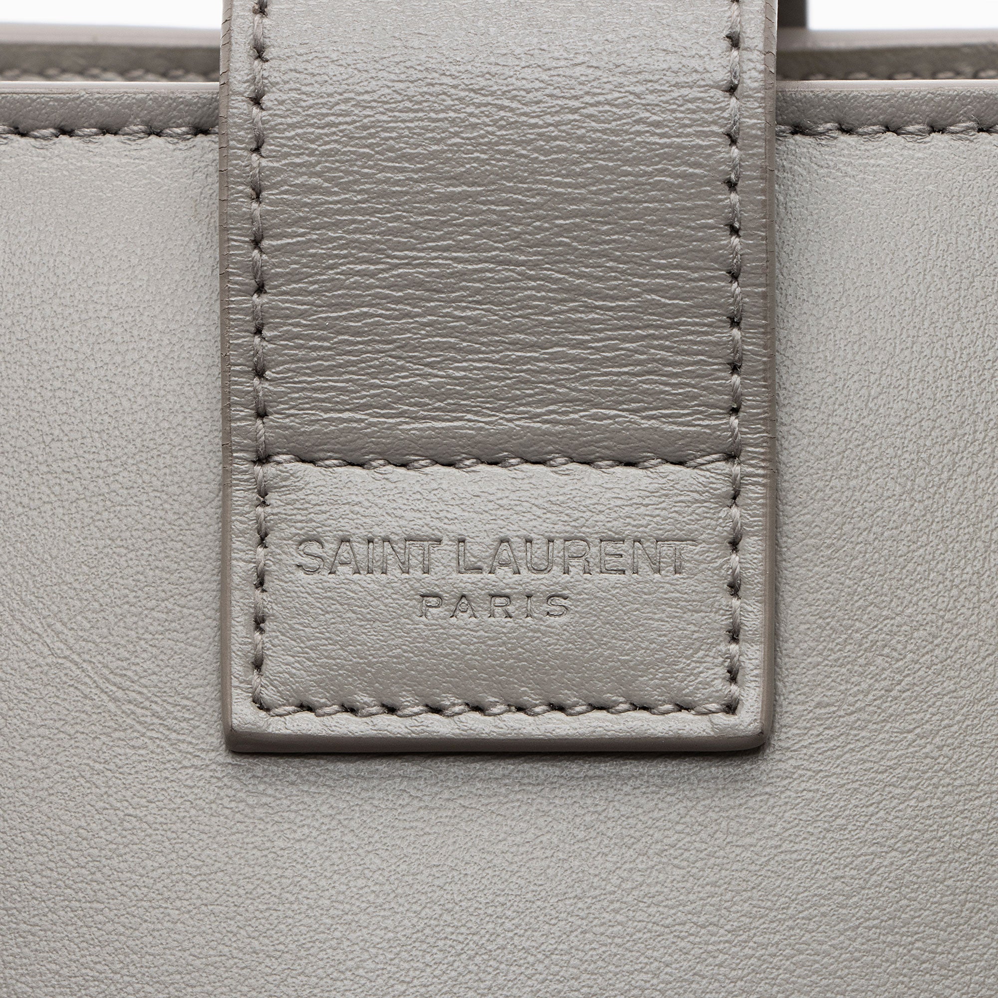 Saint Laurent Smooth Calfskin Baby Monogram Cabas Tote