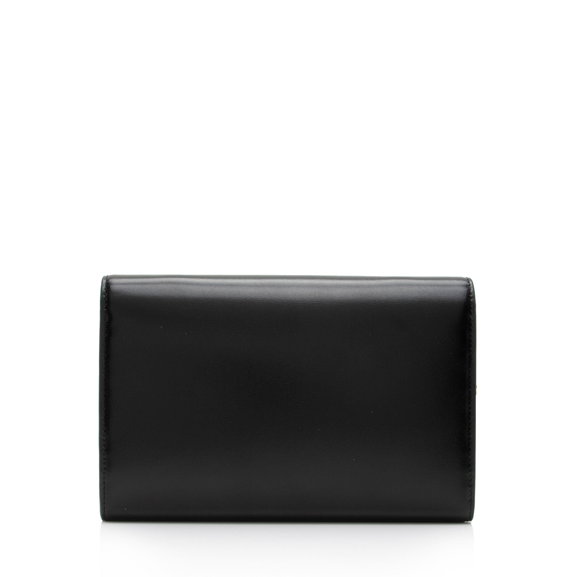 Saint Laurent Smooth Calfskin Monogram Cassandre Chain Wallet (SHF-O6MCNA)