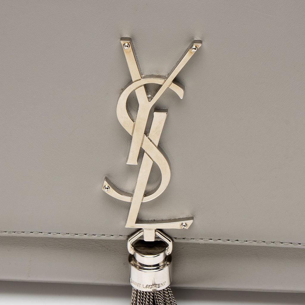 Saint Laurent Smooth Calfskin Monogram Kate Tassel Medium Shoulder Bag