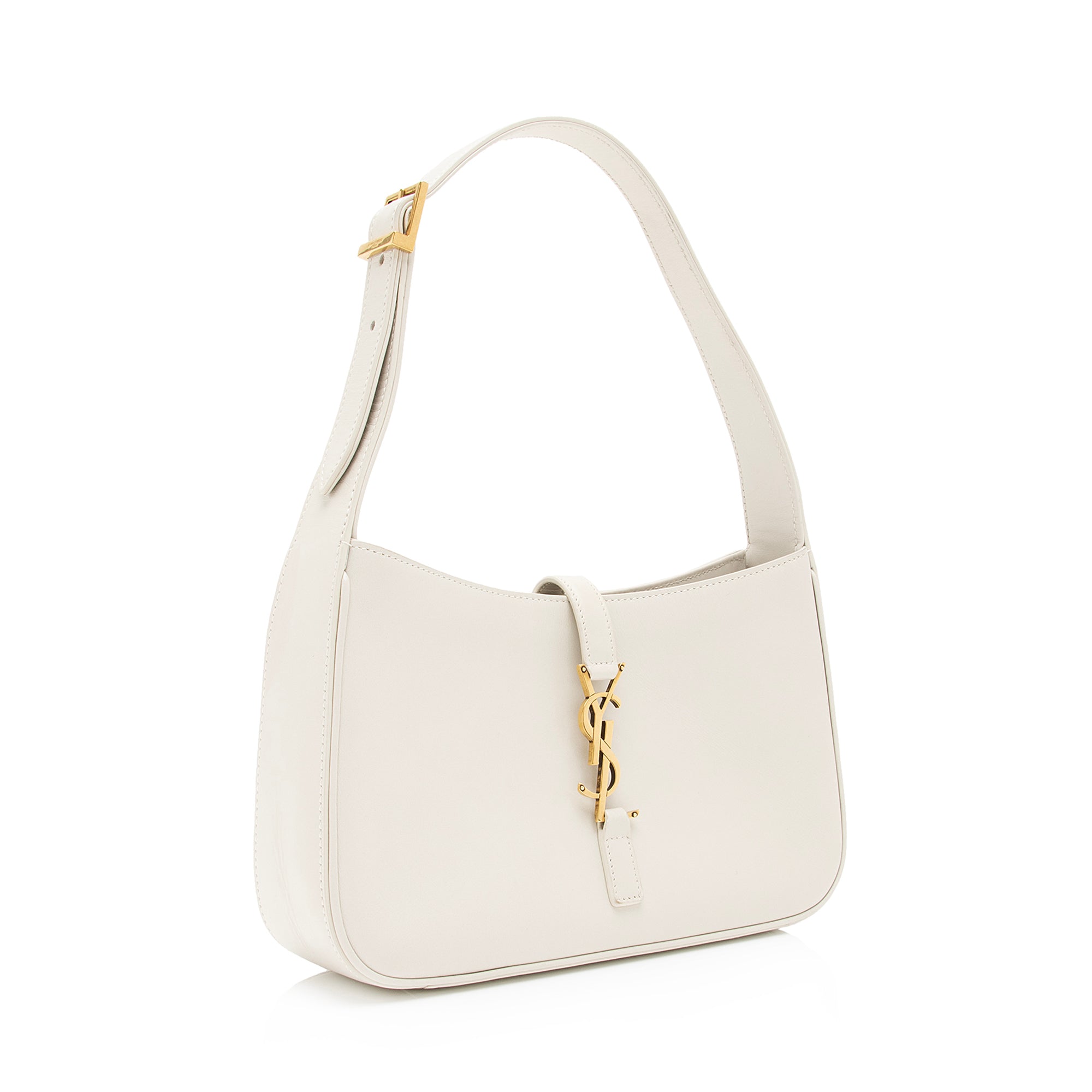 Saint Laurent Smooth Calfskin Monogram Le 5 A 7 Hobo (SHF-XO6BXf)