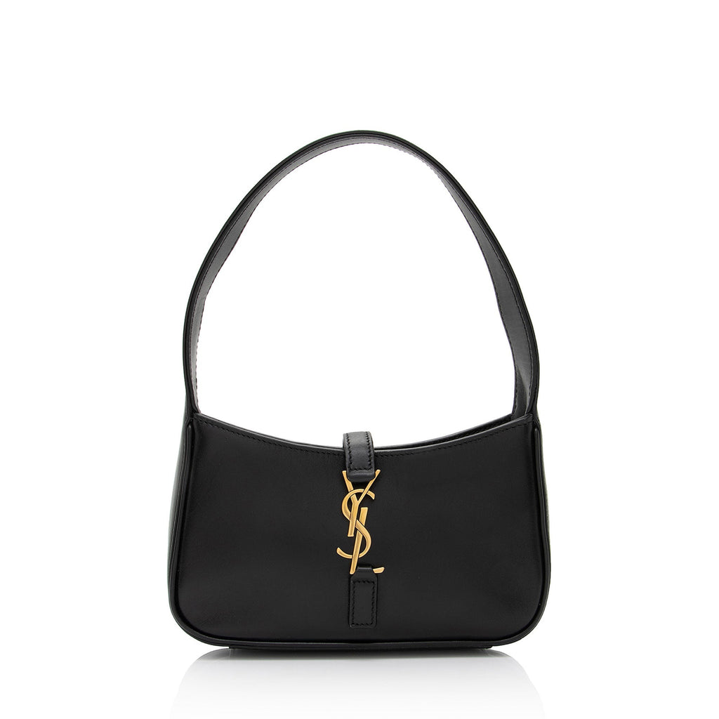 Saint Laurent Smooth Calfskin Monogram Le 5 A 7 Mini Hobo (SHF-zn70qi)