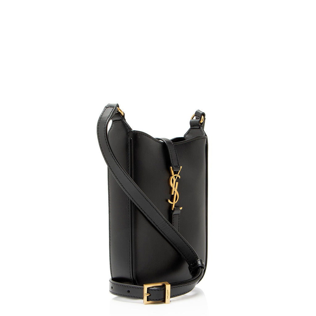 Saint Laurent Smooth Calfskin Monogram Le 5 A 7 Vertical Mini Crossbody