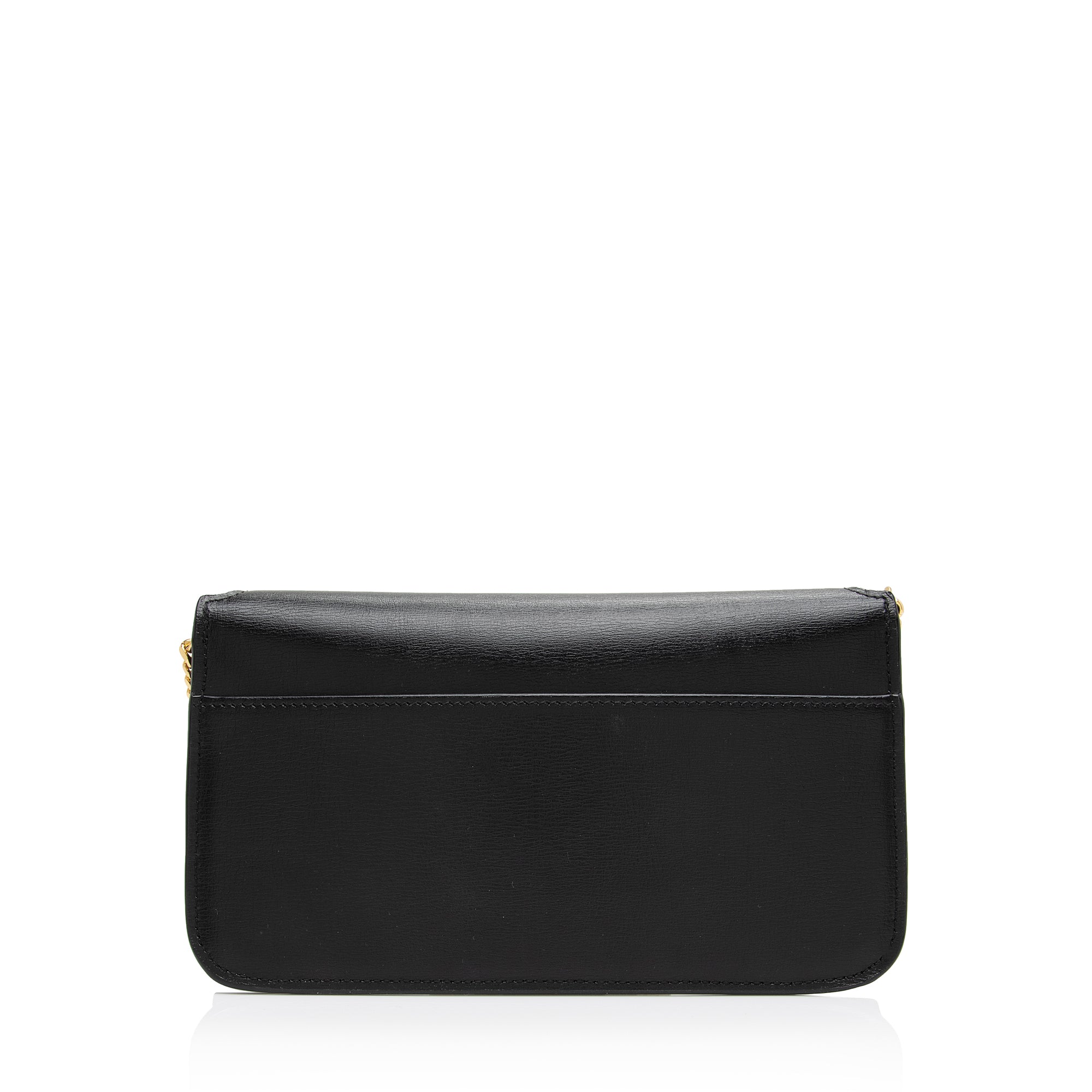 Saint Laurent Smooth Calfskin Monogram Phone Holder Shoulder Bag (SHF-A9QRvt)