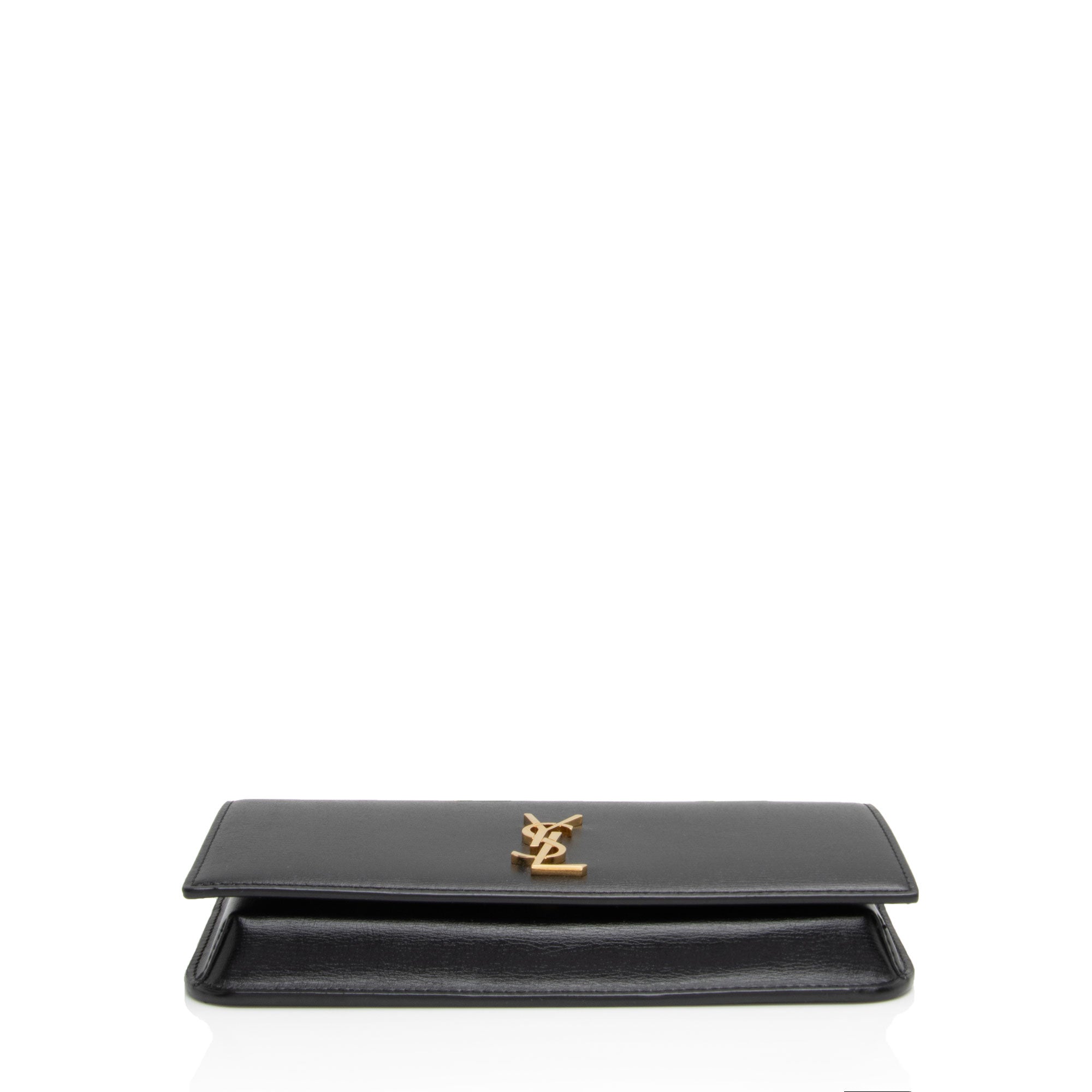 Saint Laurent Smooth Calfskin Monogram Phone Holder Shoulder Bag (SHF-ma6enh)