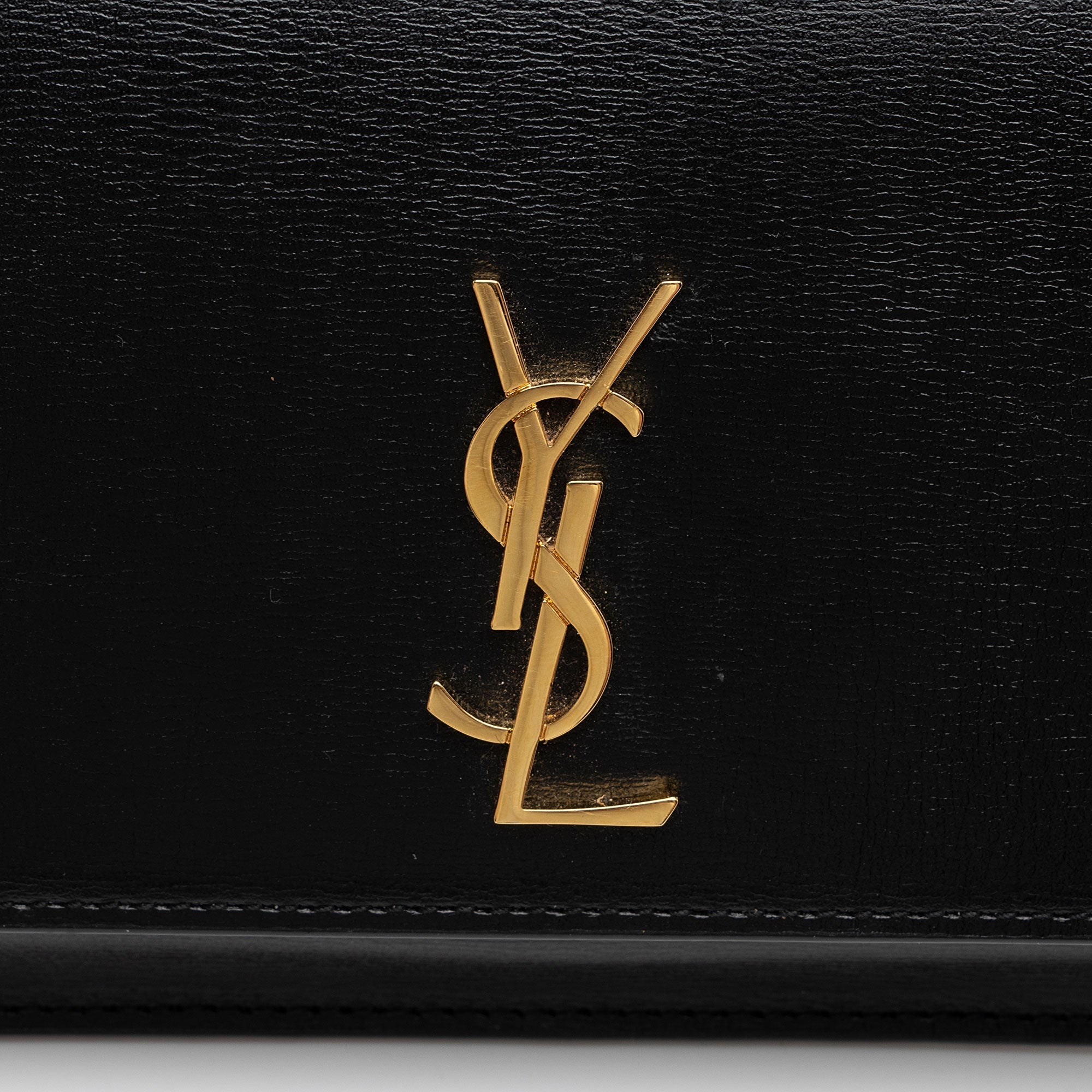 Saint Laurent Smooth Calfskin Monogram Phone Holder Shoulder Bag (SHF-ma6enh)
