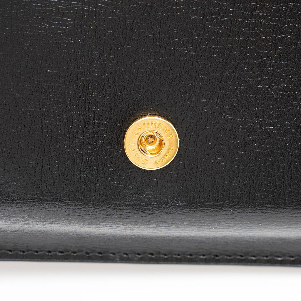 Saint Laurent Smooth Calfskin Monogram Phone Holder Shoulder Bag (SHF-ma6enh)