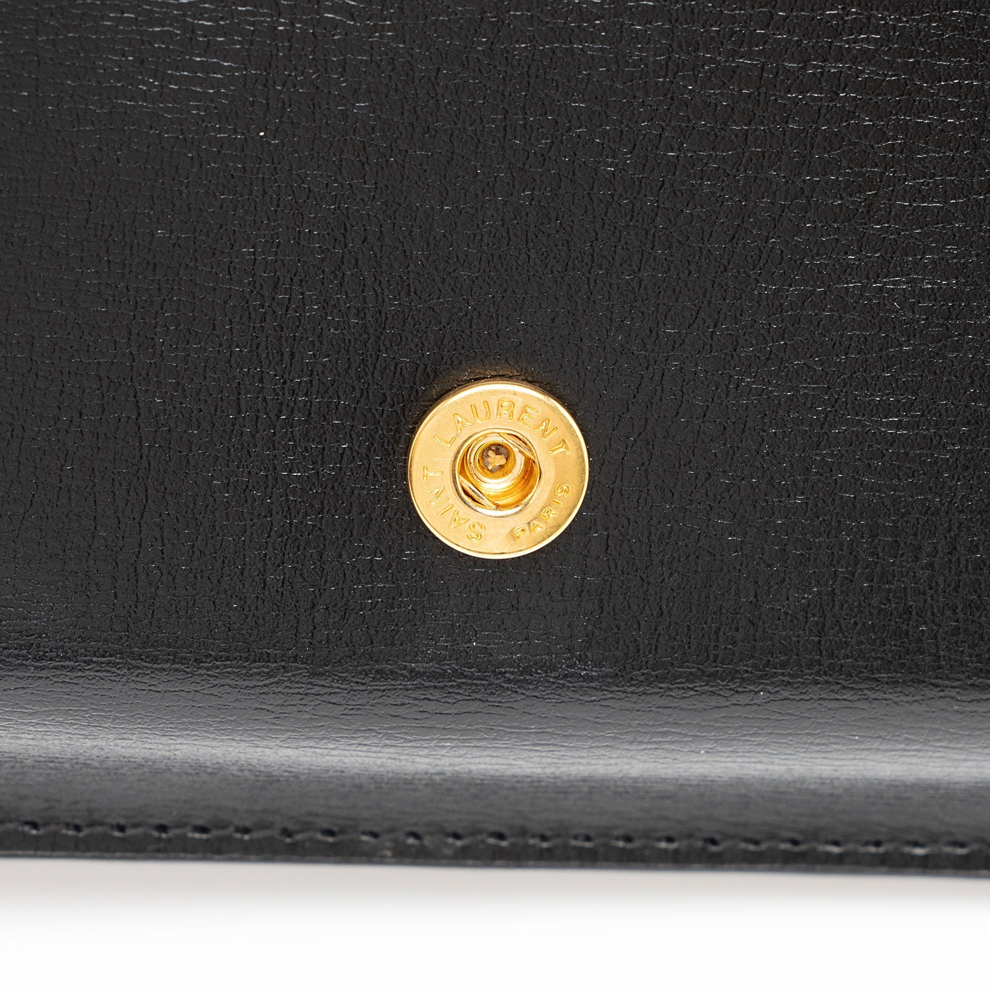 Saint Laurent Smooth Calfskin Monogram Phone Holder Shoulder Bag (SHF-ma6enh)