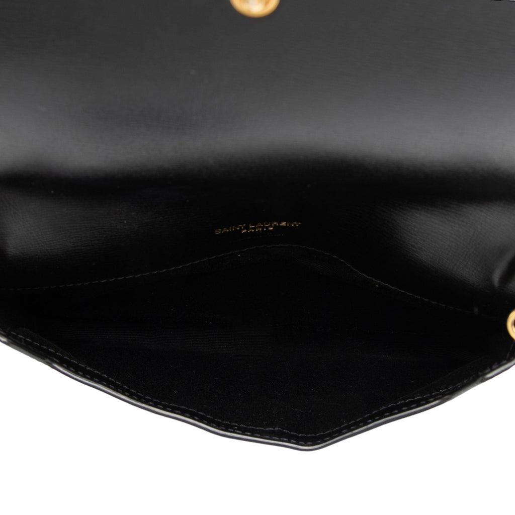 Saint Laurent Smooth Calfskin Monogram Phone Holder Shoulder Bag (SHF-ma6enh)