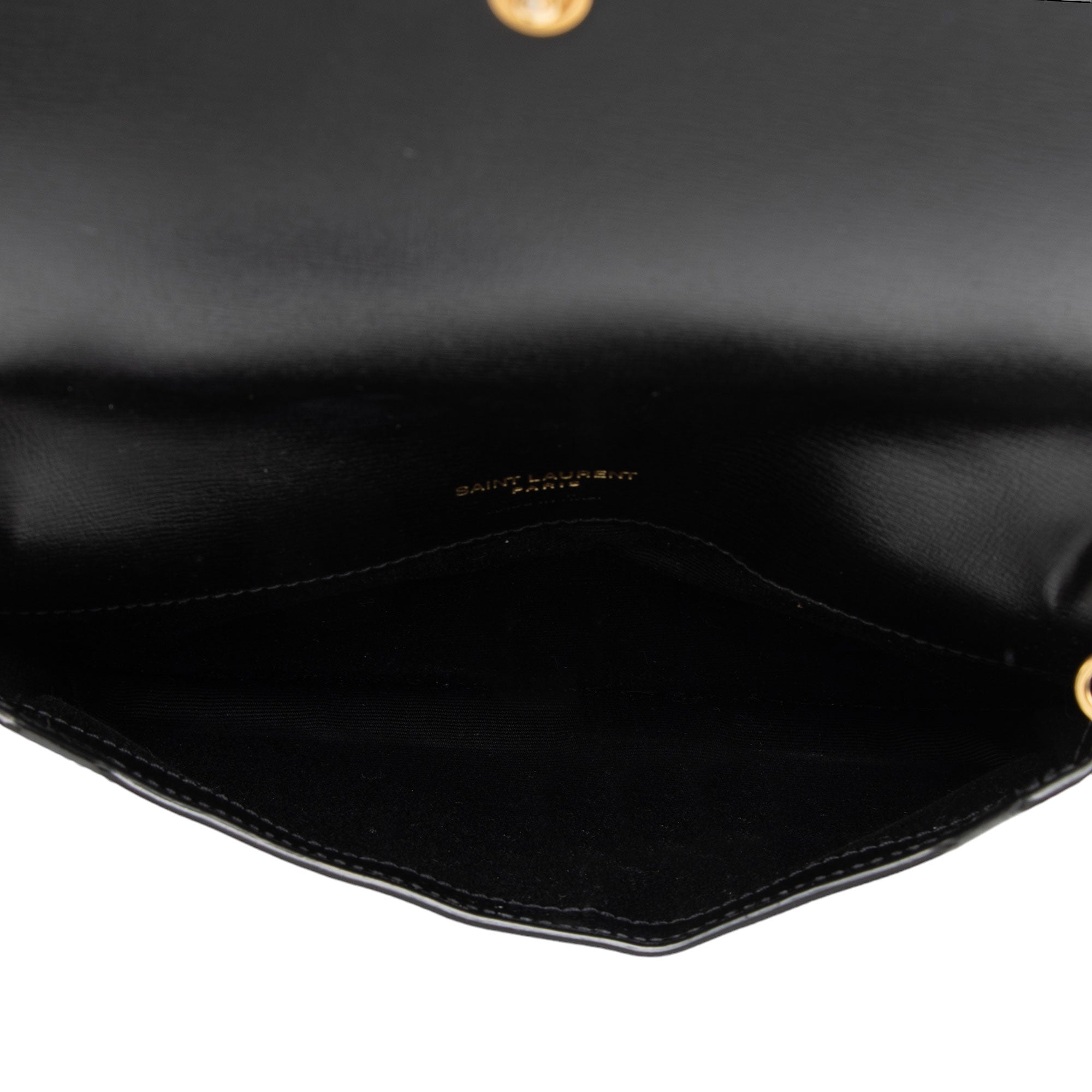 Saint Laurent Smooth Calfskin Monogram Phone Holder Shoulder Bag (SHF-ma6enh)