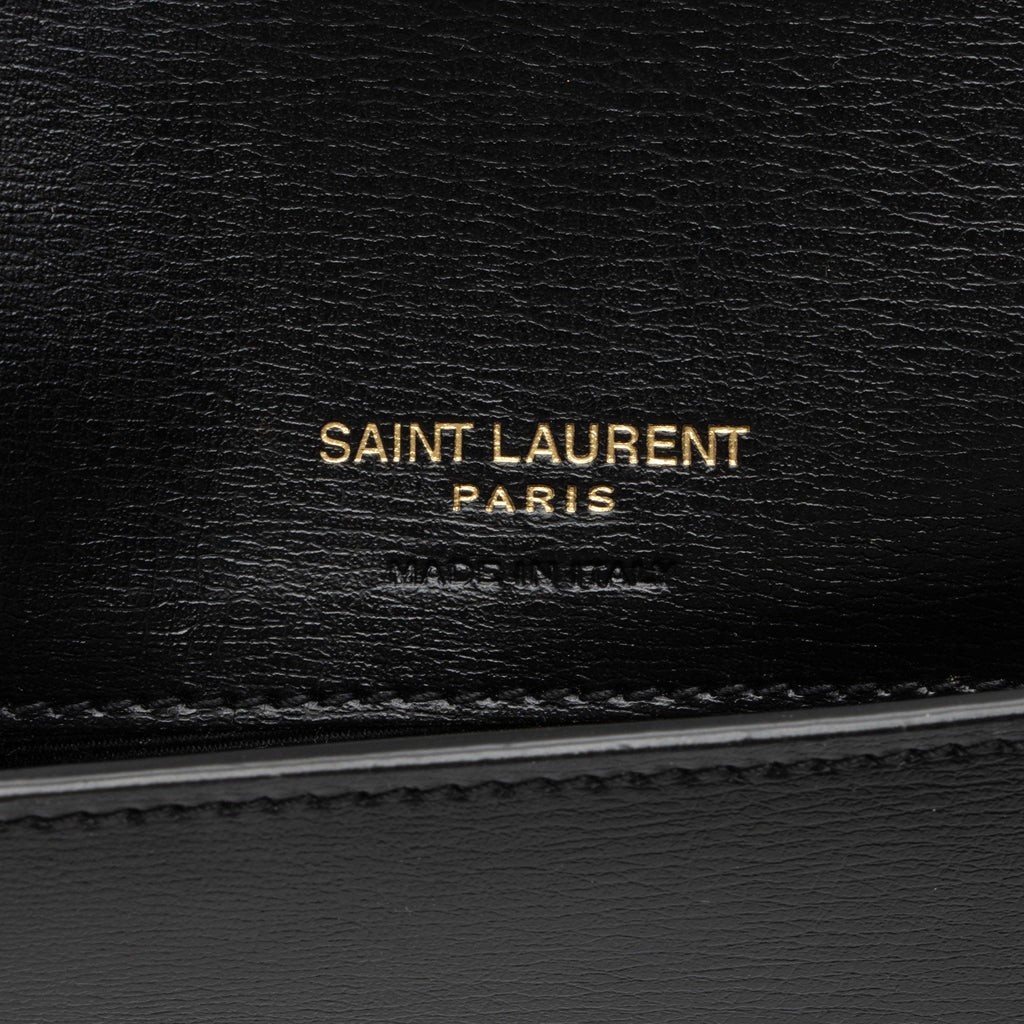Saint Laurent Smooth Calfskin Monogram Phone Holder Shoulder Bag (SHF-ma6enh)
