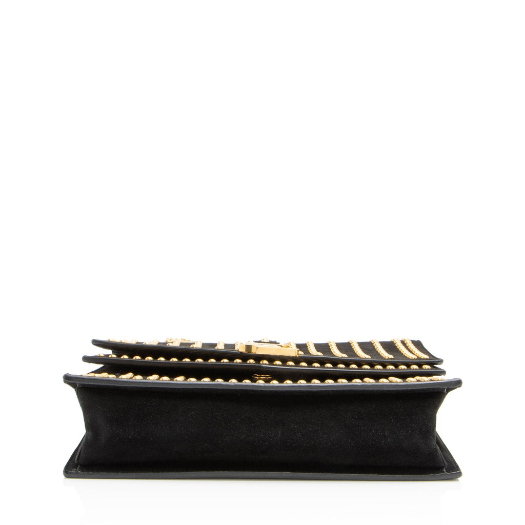 Saint Laurent Studded Suede Monogram Sulpice Medium Shoulder Bag