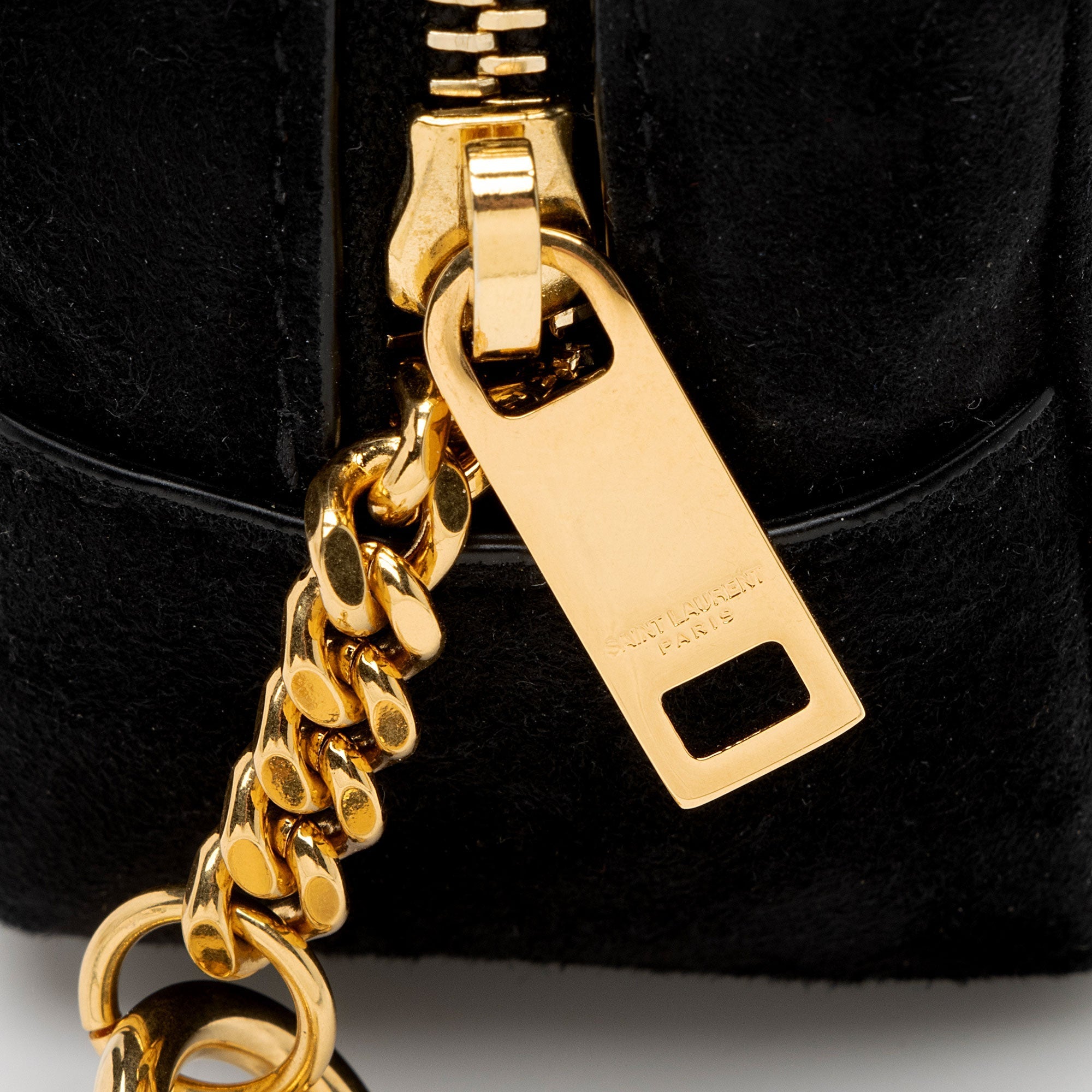 Saint Laurent Suede Lambskin Monogram Jaime Cube Charm