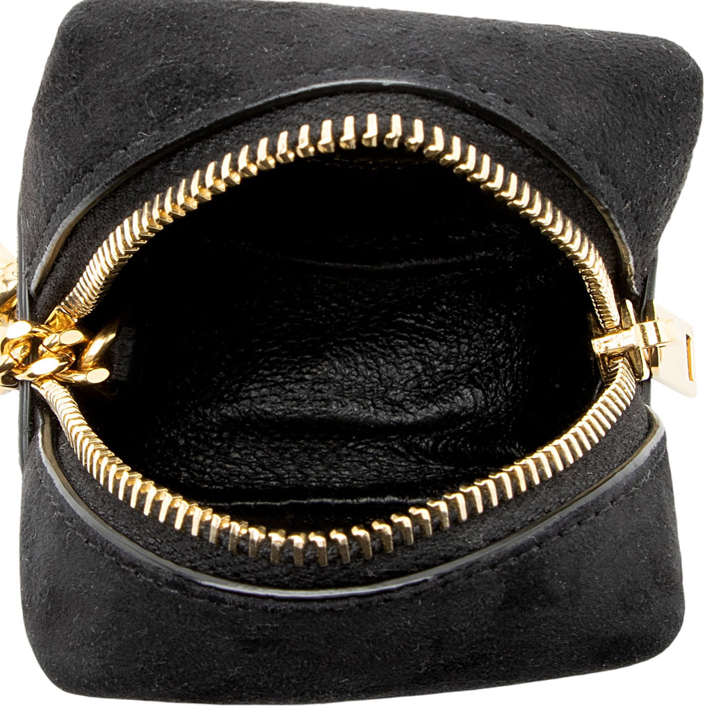 Saint Laurent Suede Lambskin Monogram Jaime Cube Charm