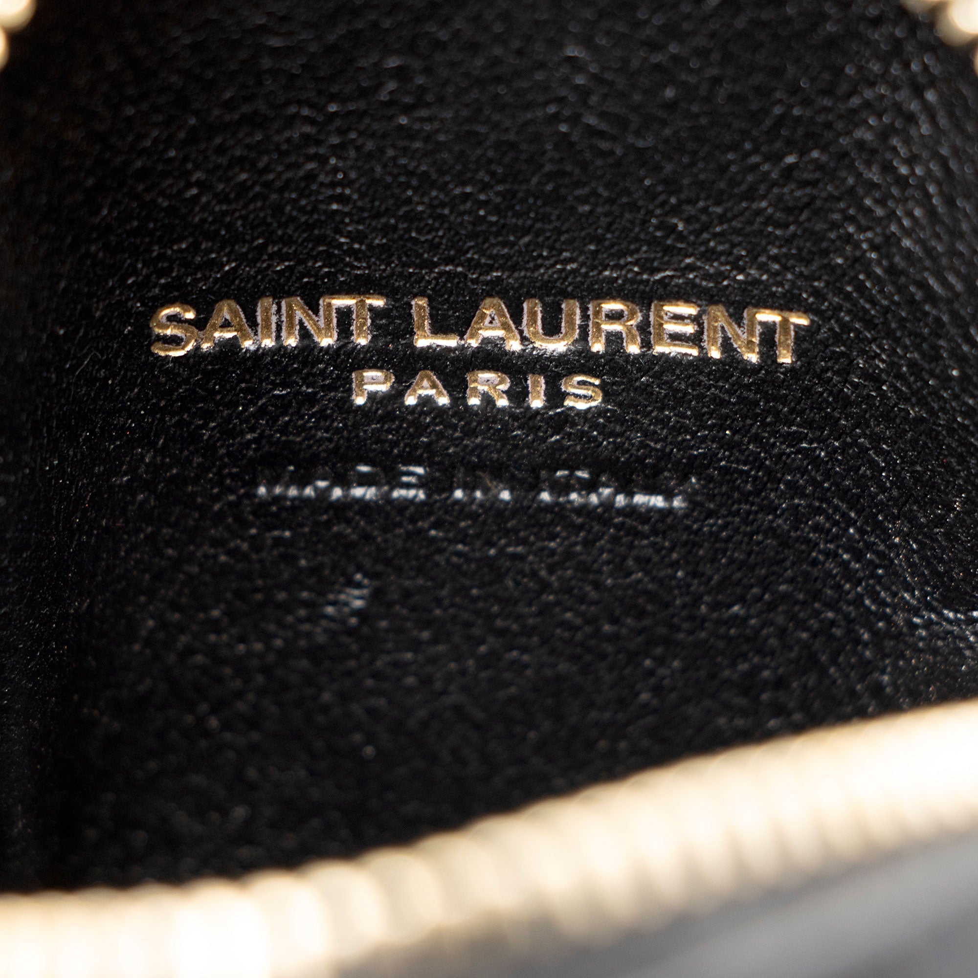 Saint Laurent Suede Lambskin Monogram Jaime Cube Charm