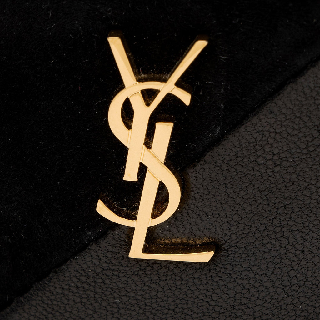Saint Laurent Suede Lambskin Monogram Jaime Cube Charm