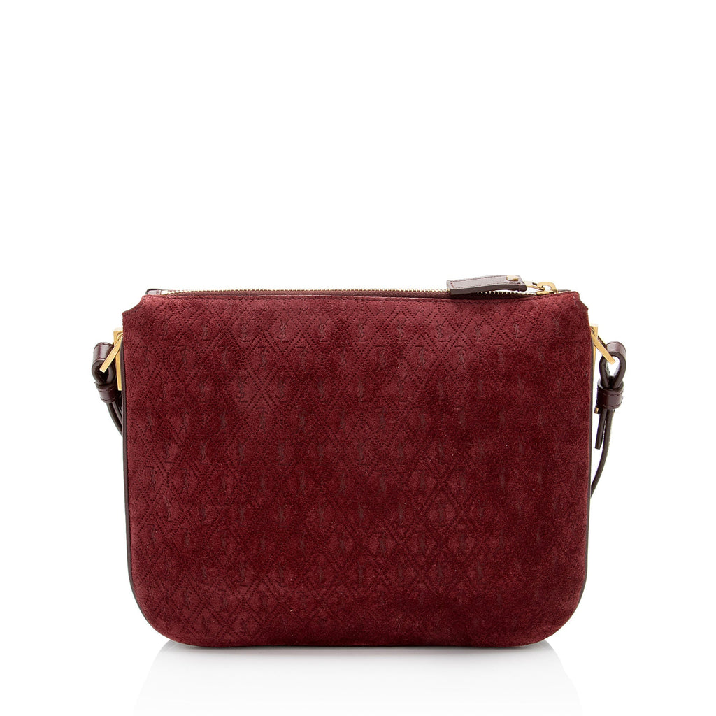 Saint Laurent Suede Monogram King Palm Crossbody (SHF-hGGyi1)
