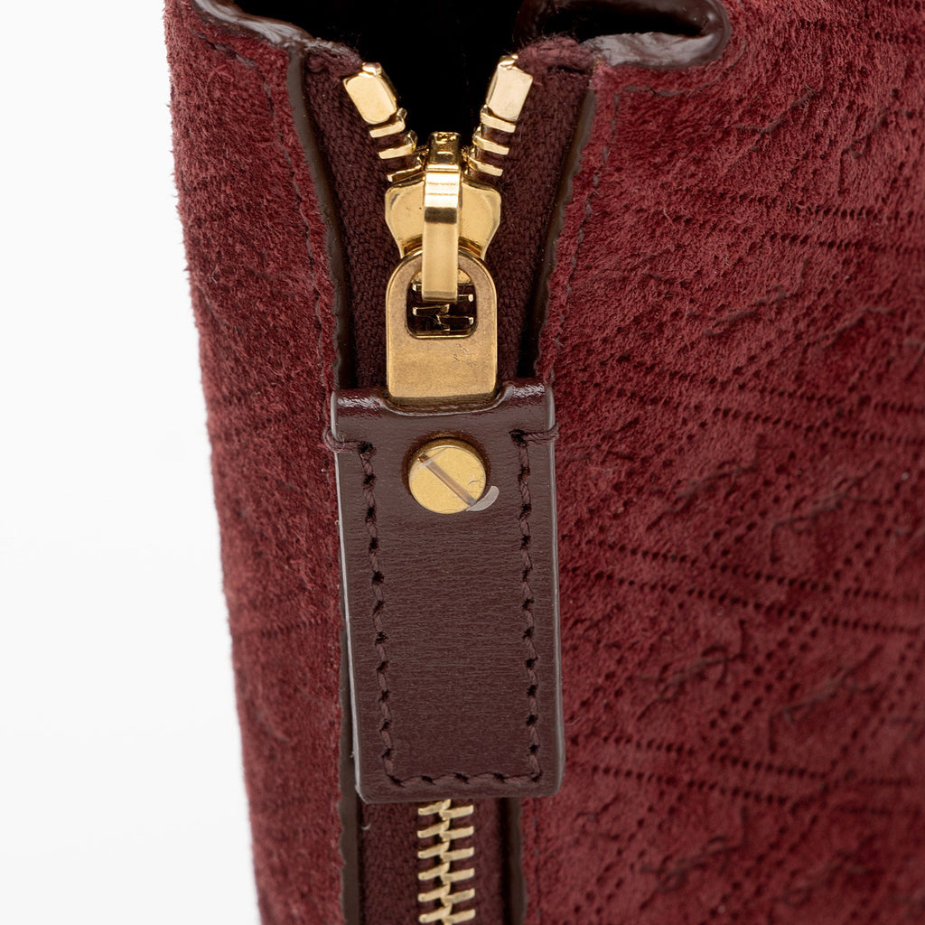 Saint Laurent Suede Monogram King Palm Crossbody (SHF-hGGyi1)