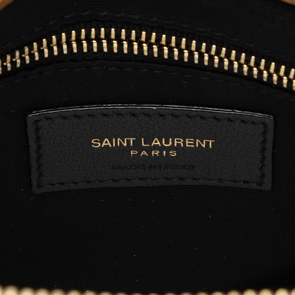 Saint Laurent Suede Monogram LouLou Chain Medium Shoulder Bag (SHF-KL7XZO)