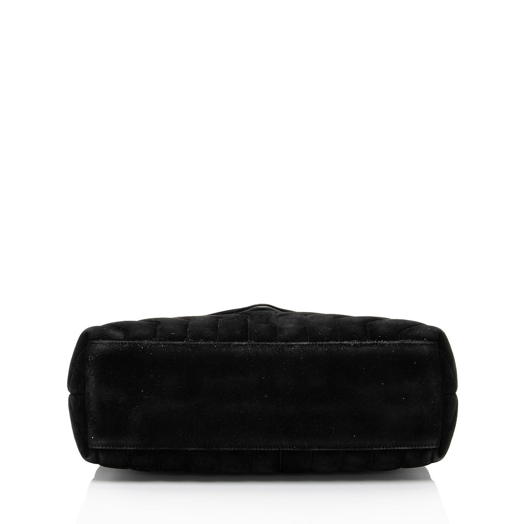 Saint Laurent Suede Monogram LouLou Chain Medium Shoulder Bag
