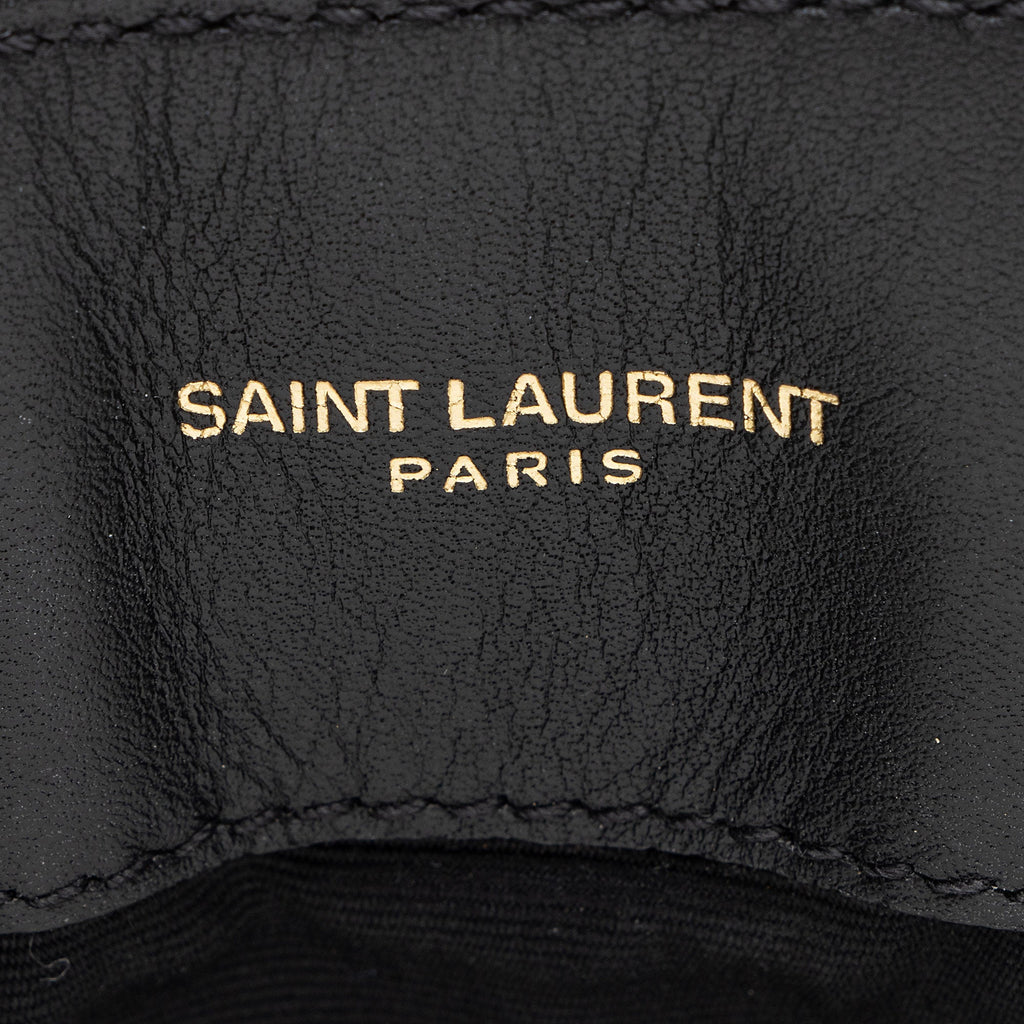 Saint Laurent Suede Monogram LouLou Chain Medium Shoulder Bag