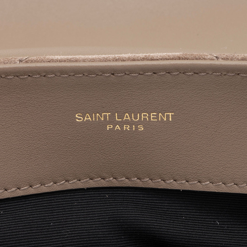 Saint Laurent Suede Monogram LouLou Chain Small Crossbody (SHF-JtlYPP)