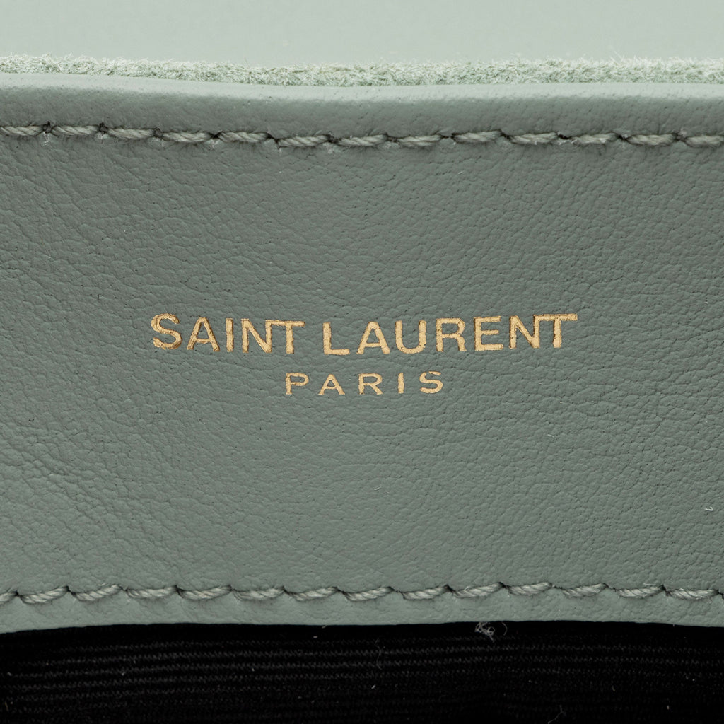 Saint Laurent Suede Monogram LouLou Chain Small Crossbody Bag (SHF-5HorIW)