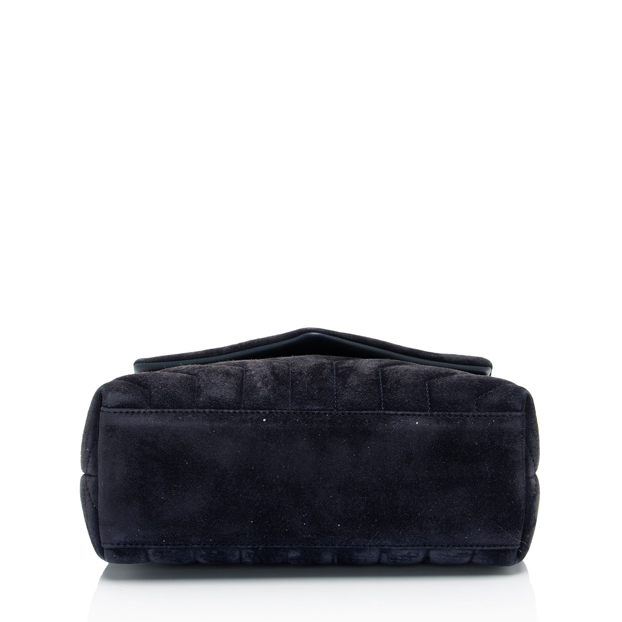 Saint Laurent Suede Monogram LouLou Chain Small Crossbody