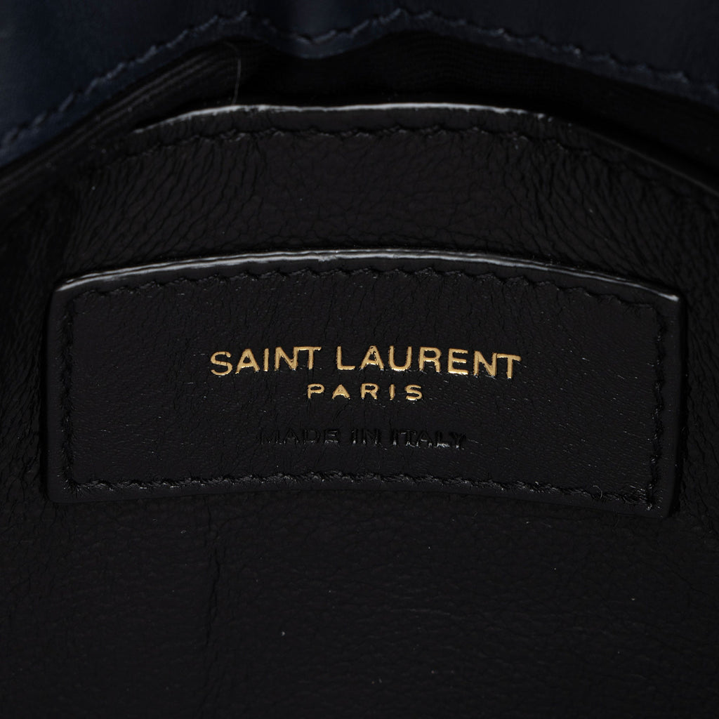 Saint Laurent Suede Monogram LouLou Chain Small Crossbody