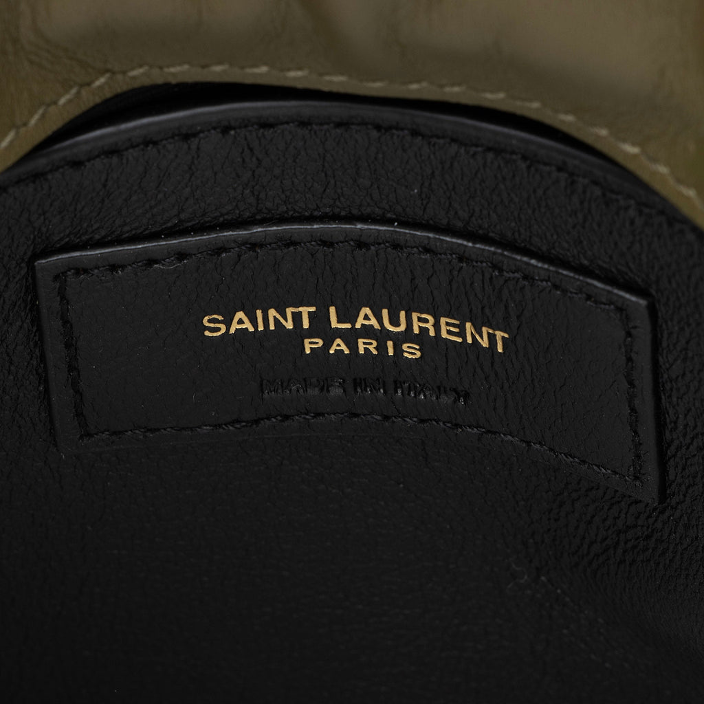 Saint Laurent Suede Monogram LouLou Chain Small Crossbody
