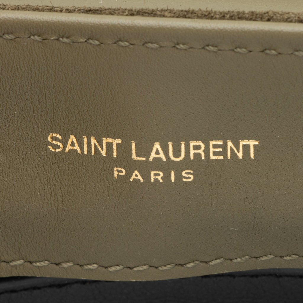 Saint Laurent Suede Monogram LouLou Chain Small Crossbody