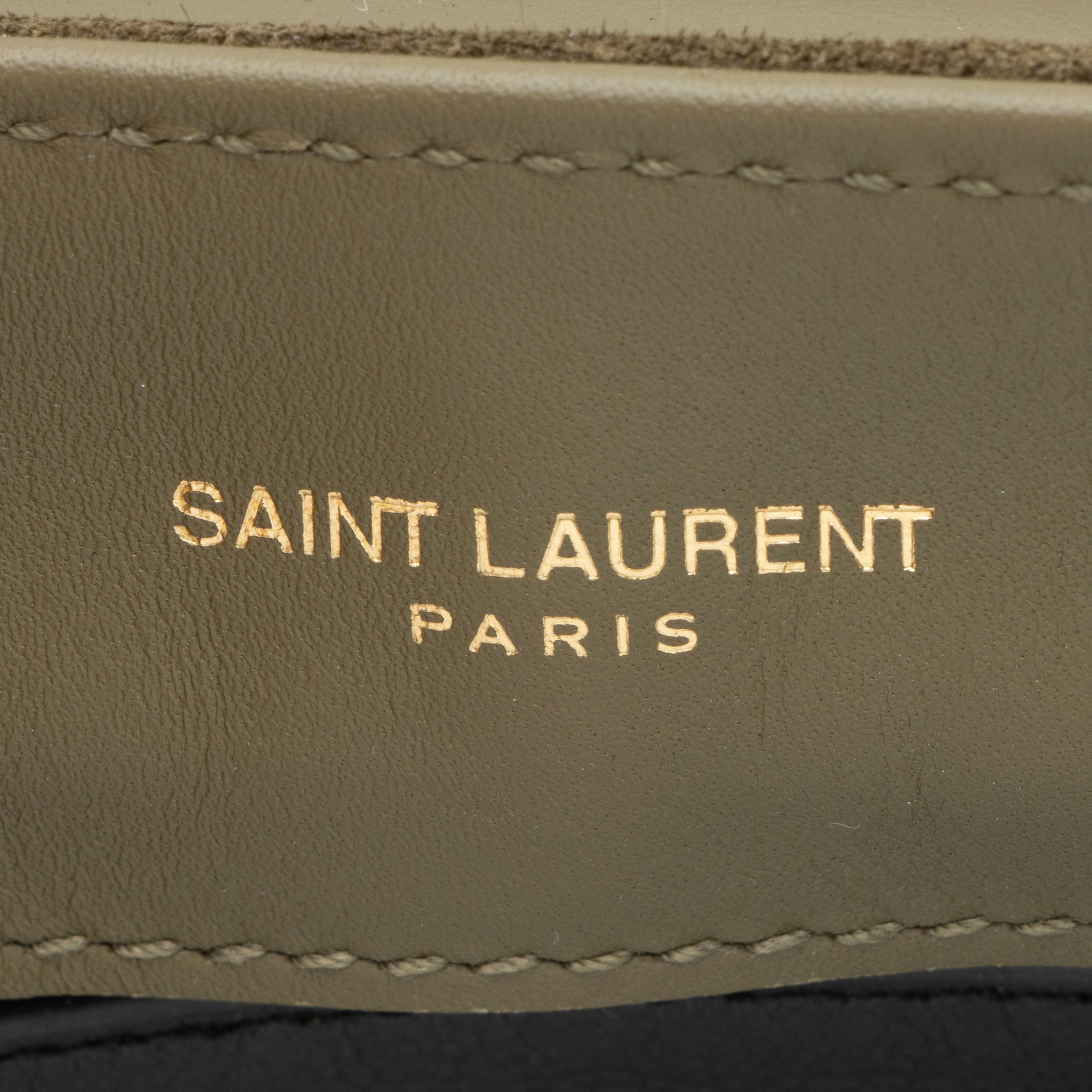 Saint Laurent Suede Monogram LouLou Chain Small Crossbody